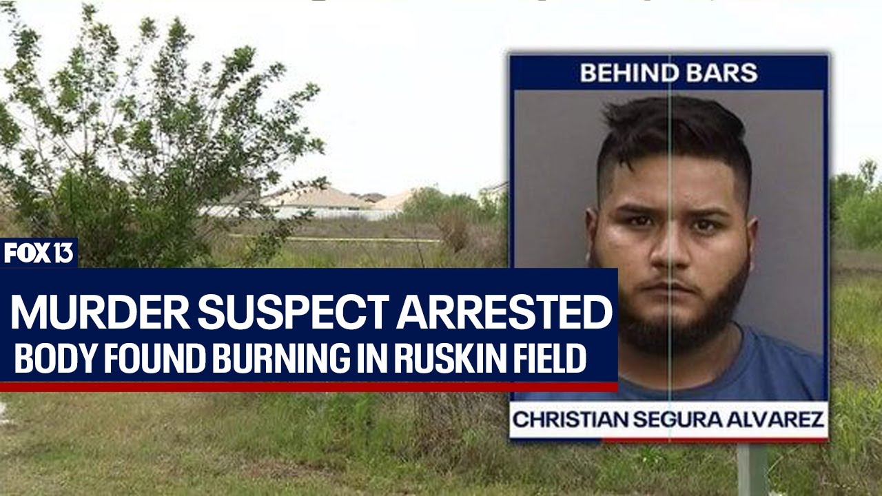 Murder suspect arrested after burning body found in Florida field