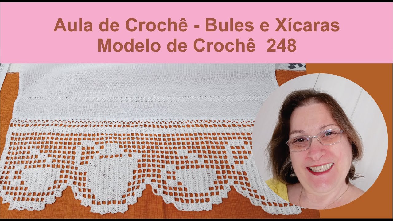 Aula de Crochê - Barrado de Crochê em Faixa Avulsa e emendada - 248