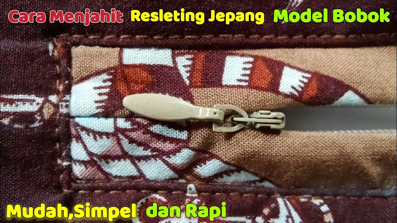 Cara Menjahit Resleting Jepang dengan cara di BOBOK☆Mudah dan Praktis☆ @MUGEVI channel