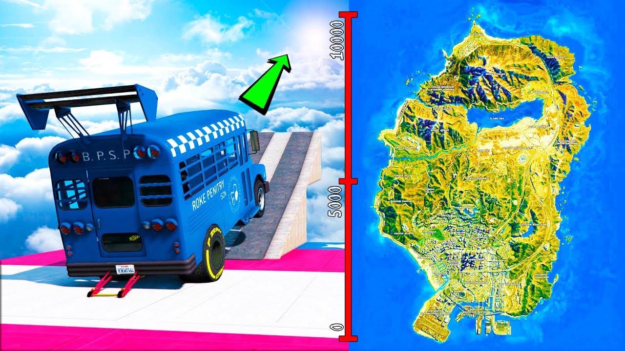 СМОЖЕТ ЛИ ЧИТ ДРАГ АВТОБУС ПЕРЕЛЕТЕТЬ ВСЮ КАРТУ ГТА 5 НА СКОРОСТИ 2000 КМ/ЧАС? ГТА 5 МОДЫ!