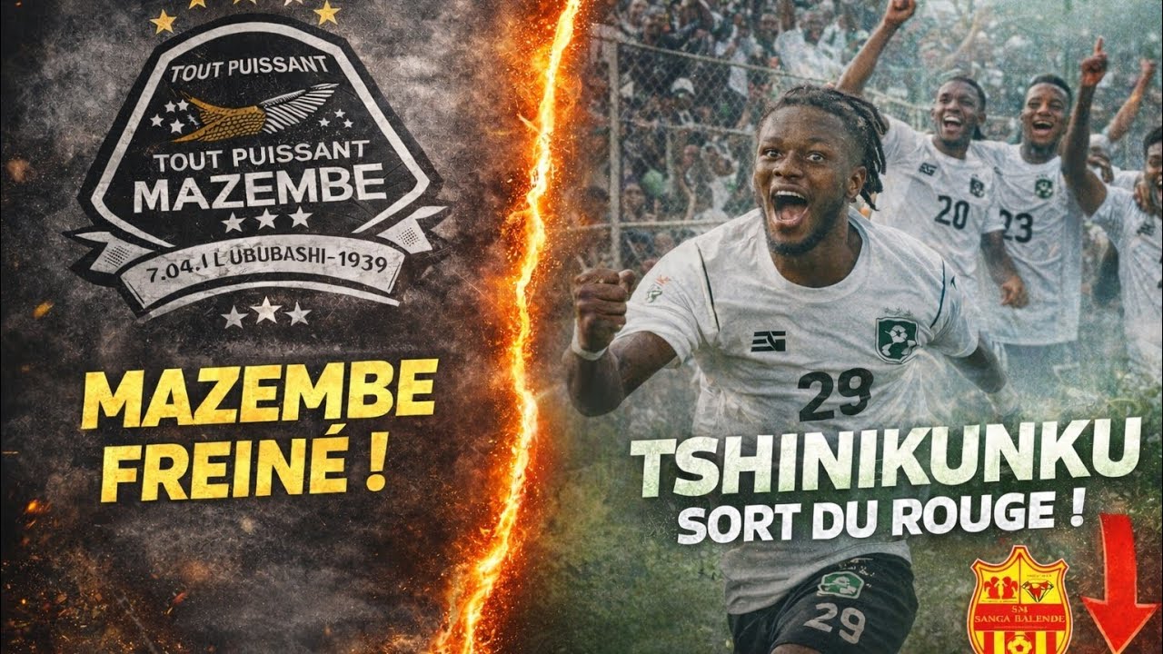 LIGUE 1 RDC : us tshinkunku renaît, mazembe ralenti ! ( Explication ) 