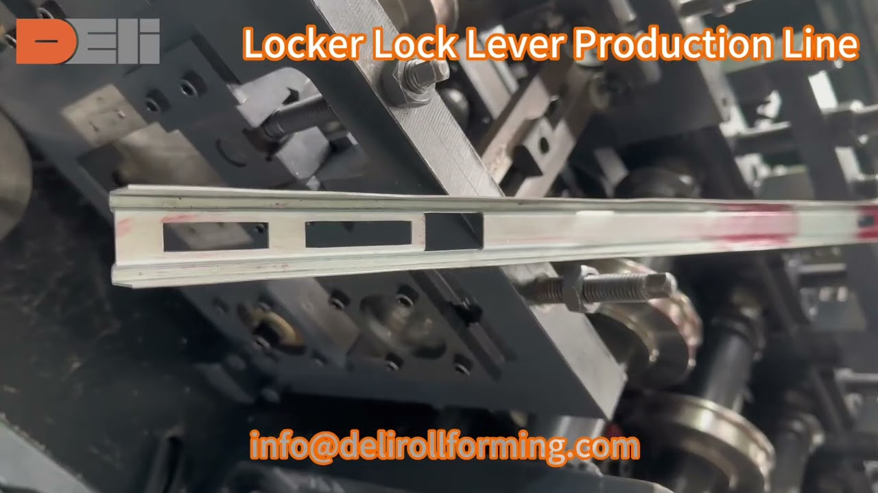 Locker Lock Lever Production Line #locker #cabinet #rollformingmachine #rollforming