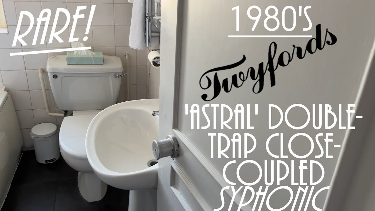 Rare!: 1980's Twyfords 'Astral' (Aka 'Brampton') Close Coupled Double Trap Syphonic Toilet