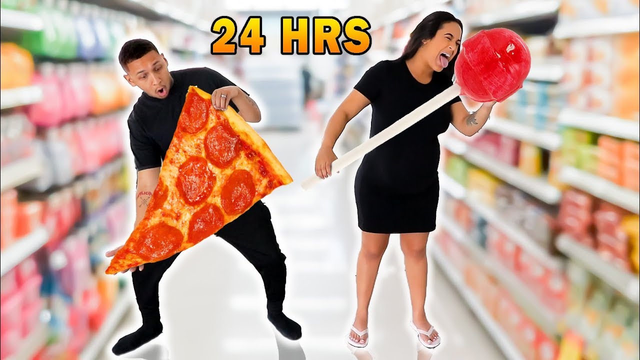 EATING ONLY GIANT FOODS FOR 24 HOURS!