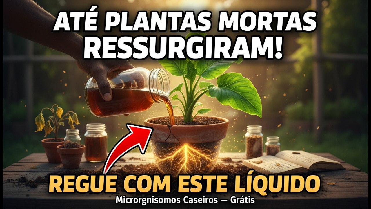 Até Plantas MORTAS RESSURGIRAM! Regue Sua Horta com Este Líquido de Microrganismos Sem Gastar Nada