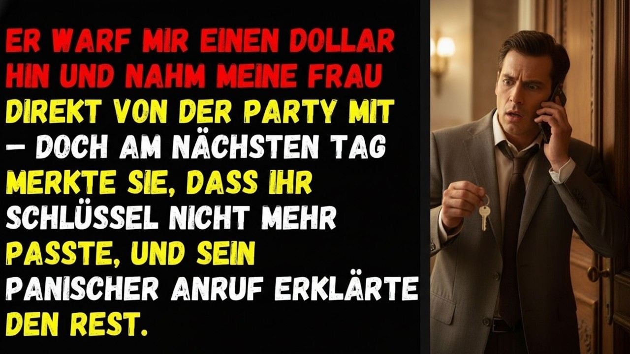⚡Er warf mir einen Dollar hin und nahm meine Frau direkt von der Party mit – doch am nächsten Tag⚡