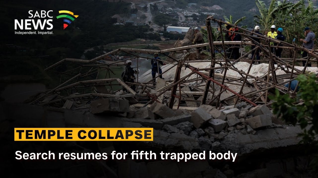 Temple Collapse | Search resumes for fifth trapped body