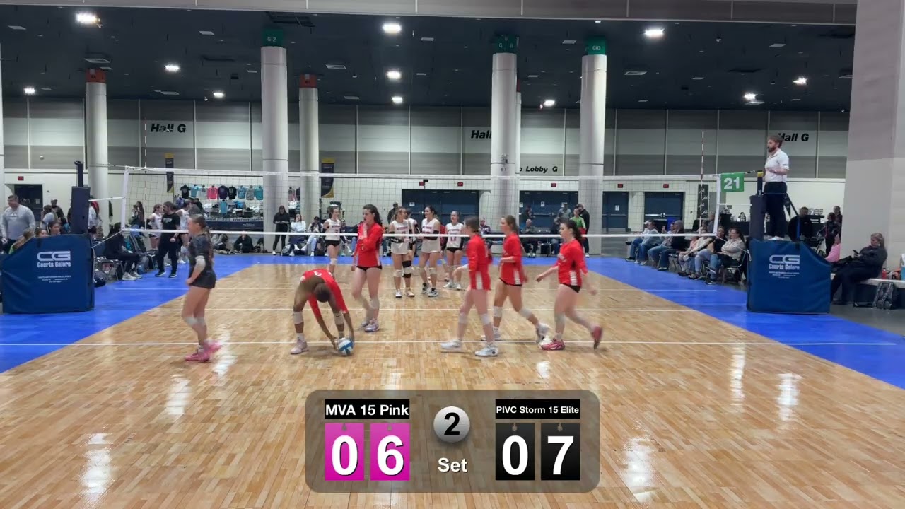 MVA 15 Pink vs PIVC storm 25 Elite day 2 match 3 set 2