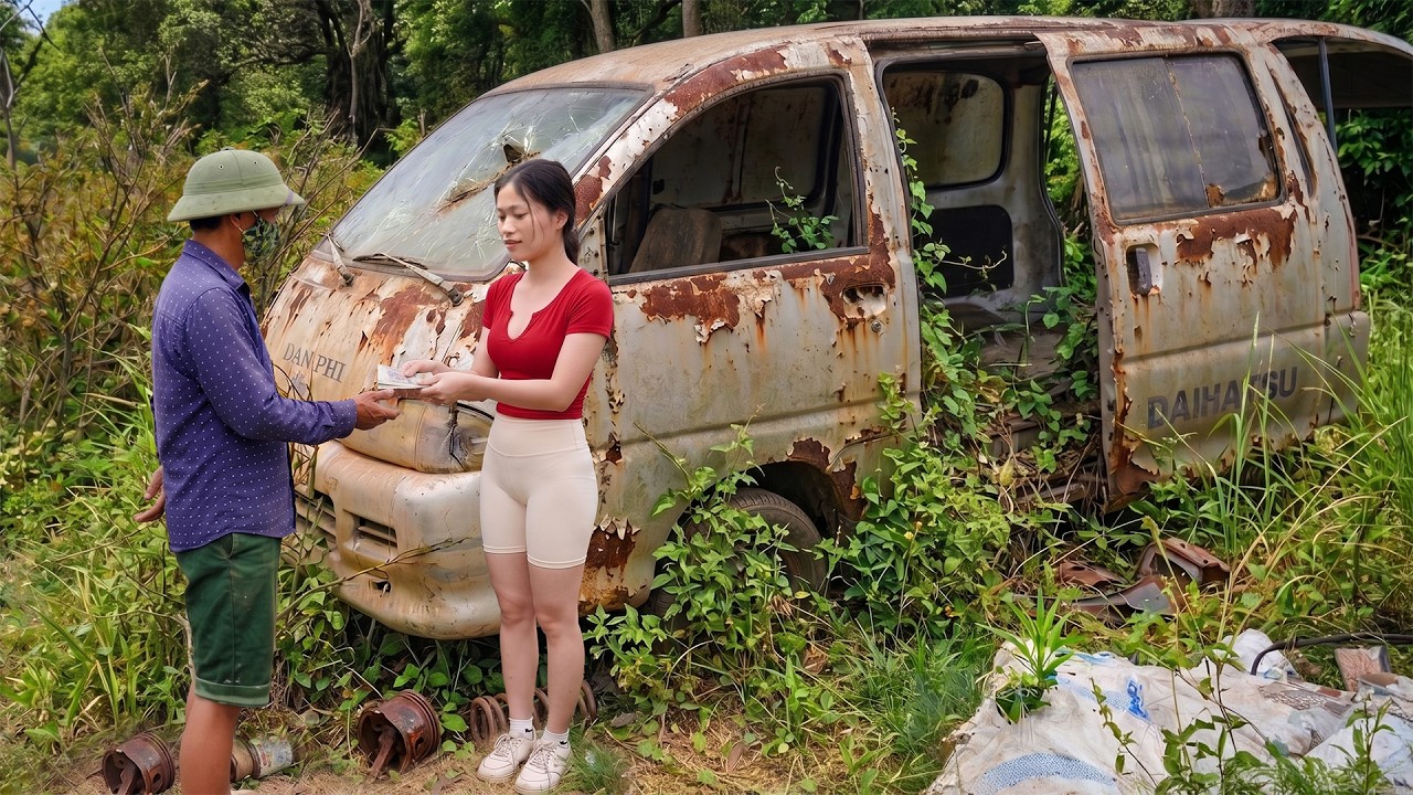 [TIMELAPSE] Genius Girl Repairs And Restarts A DAIHATSU Car After 28 Years Of Abandonment