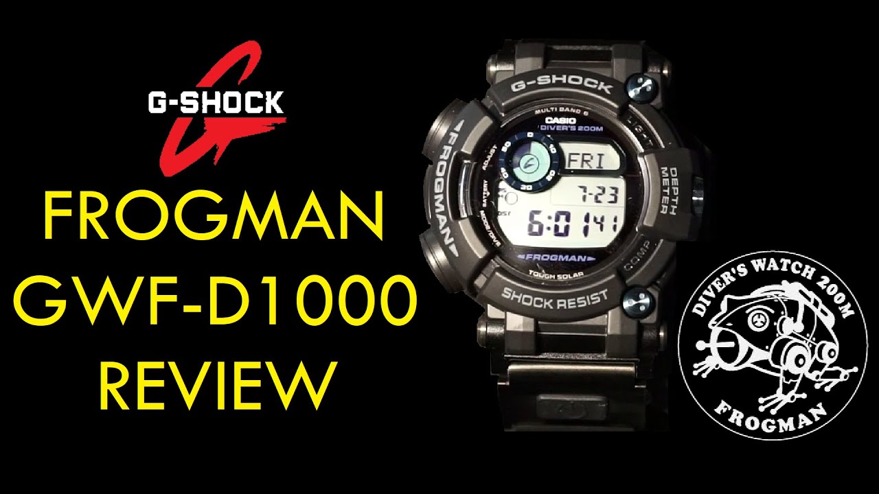 *REVIEW* Casio G Shock Frogman  GWF-D1000 Solar Atomic Digital Dive Watch