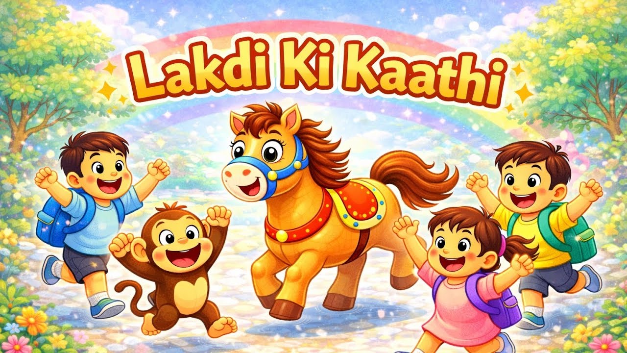 Lakdi Ki Kaathi Kaathi Pe Ghoda 🐎 | Hindi Kids Poem | KidsRhymes