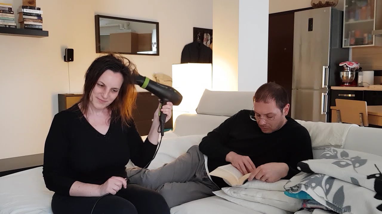 ASMR Hair dryer sound. Relaxing together. Happy sleep!