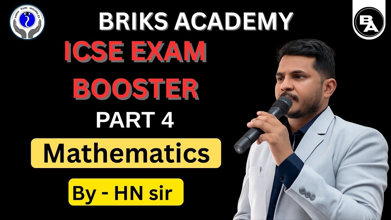 ICSE MATHS FINAL REVISION | Most Expected Questions | 90+ MARKS STRATEGY