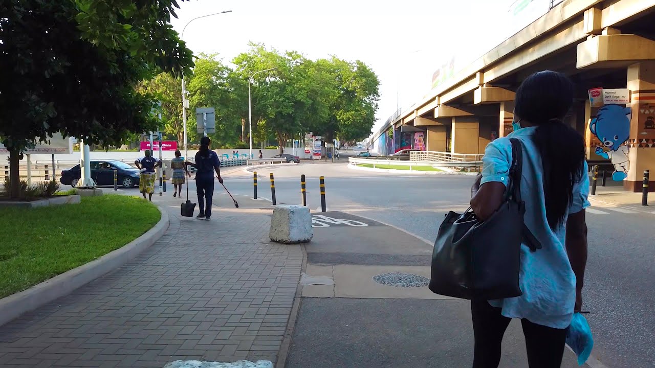 4K WALK AROUND AKO ADJEI INTERCHANGE ACCRA GHANA AFRICAN WALK VIDEOS