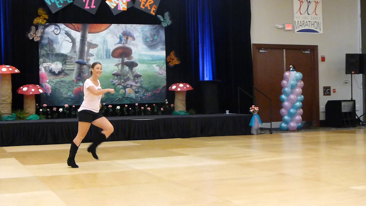 Whiskey Bridges Line Dance by Maddison Glover Demo @2018 Marathon