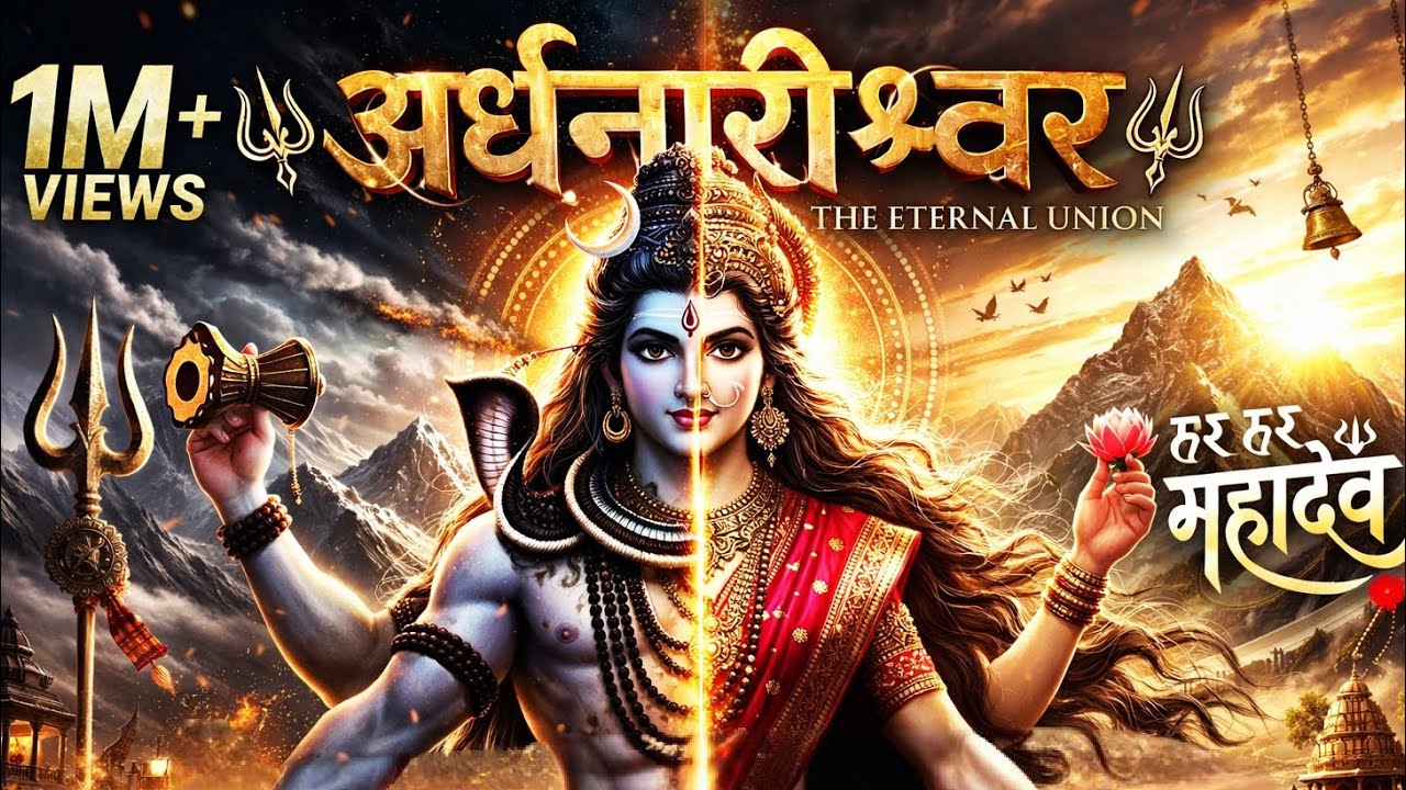 अर्धनारीश्वर — शिव शक्ति का अनंत मिलन | Powerful Shiv Shakti Bhajan | Om Namah Shivaya🔱