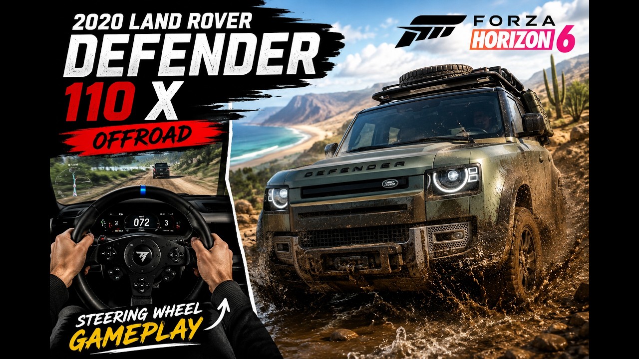 2025 Land Rover Defender 110 X Offroad | Forza Horizon 6 Steering Wheel Gameplay