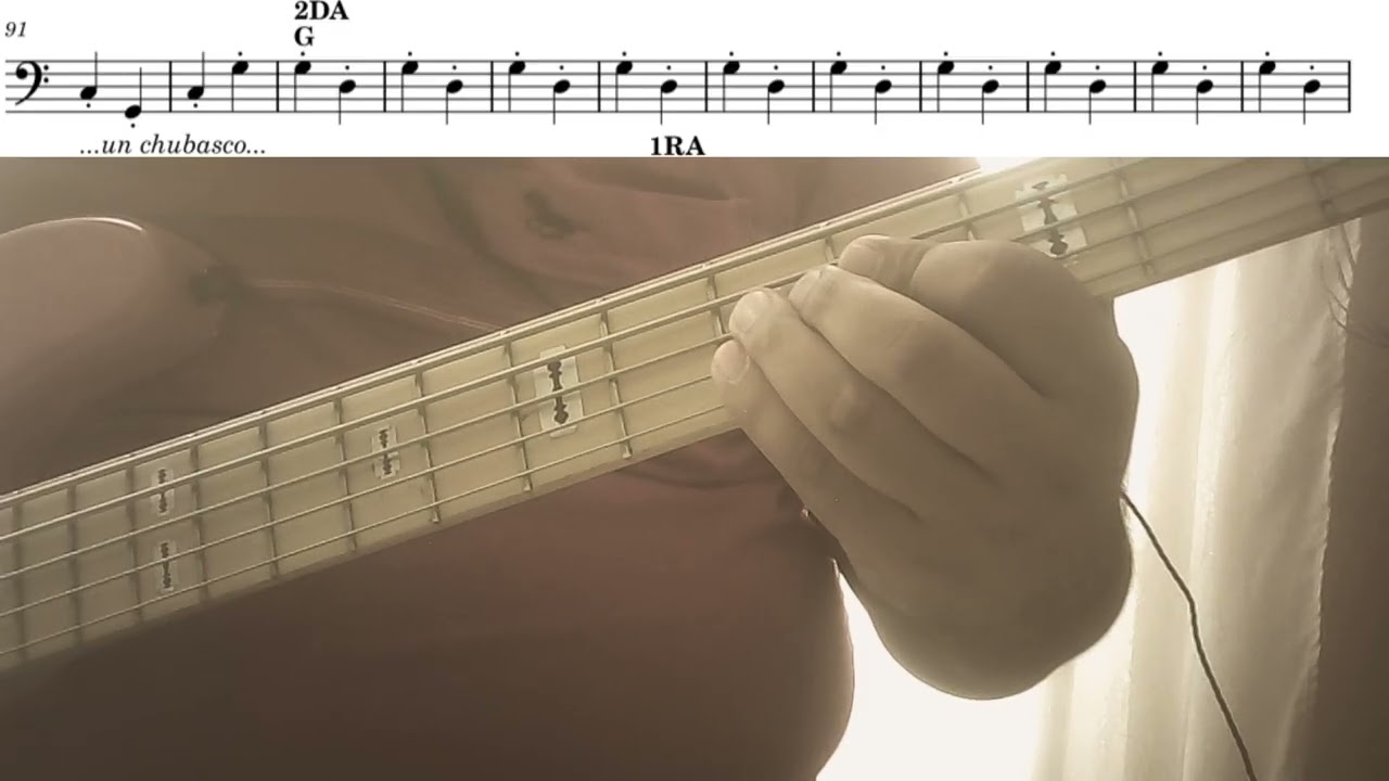 Carlos y José - El Chubasco Bass Cover (Con partitura en video)