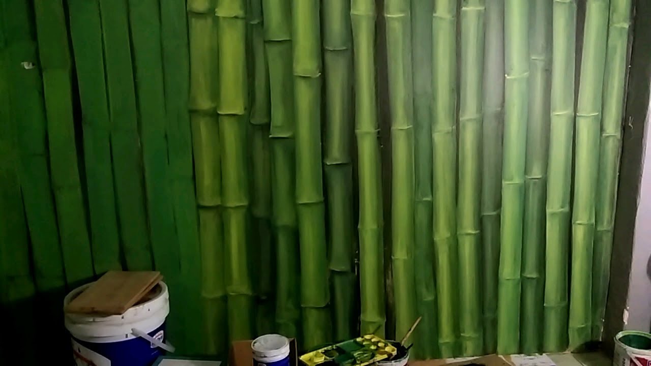 Cara Mudah Belajar Melukis Bambu di Tembok
