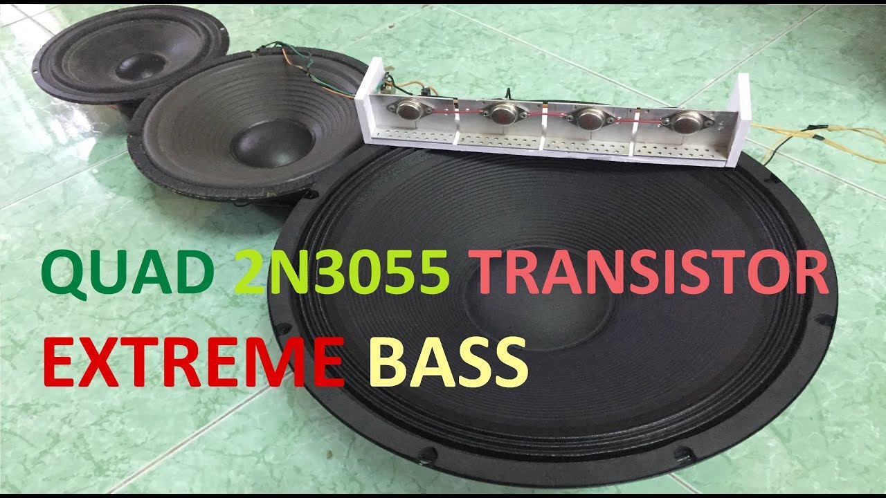 Super Bass Amplifier with Quad 2N3055 Transistors