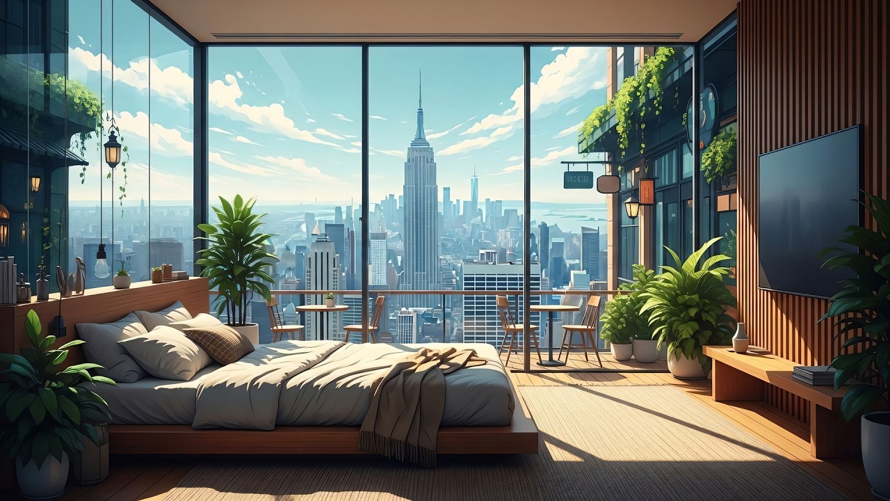 Skyline Morning ☀️ Smooth Lofi Soul & R&B Beats for Calm Focus | Luxury Apartment Vibes