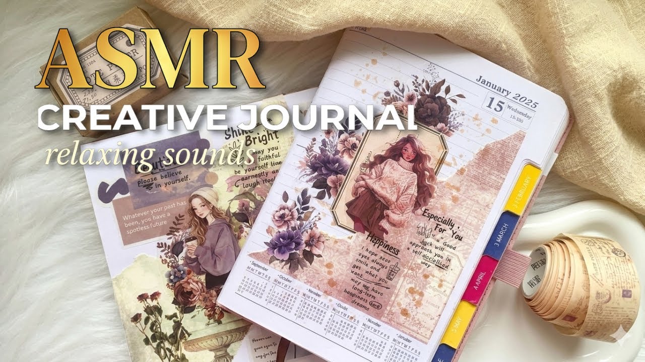 ASMR Creative Journaling #43 | Relaxing Paper Sounds for Sleep (No Ads)