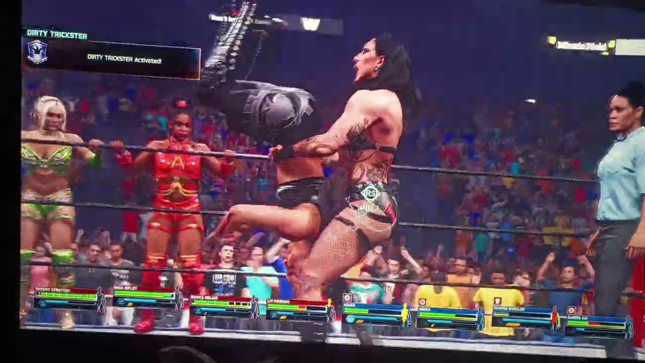 Women's 4 on 4 tag team match WWE 2k25 Thursday February 19th 2026