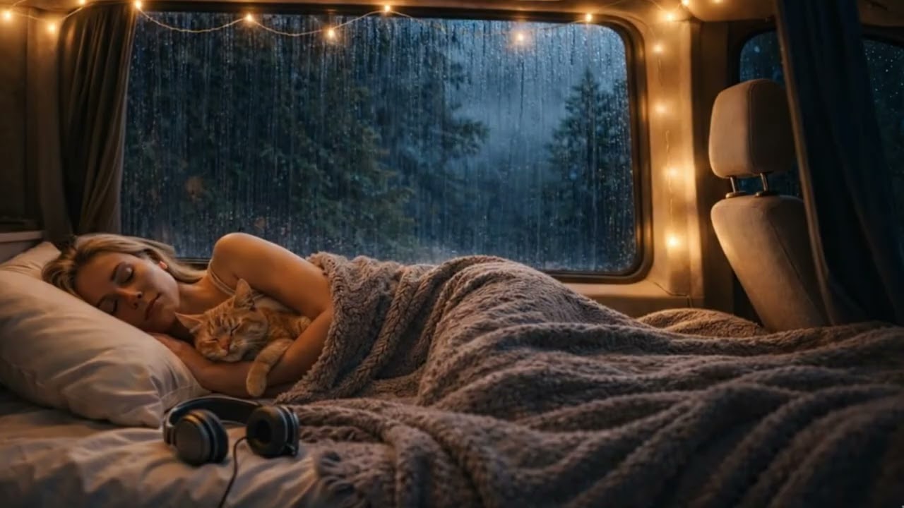 Heavy Rain for Deep Sleep 🌧️ Leave This Playing All Night (Instant Relaxation)