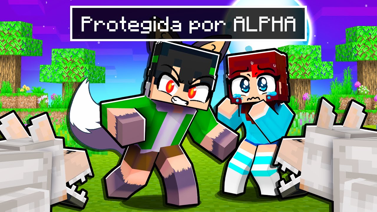 ¡Me PROTEGE el LOBO ALPHA en MINECRAFT! 💖🐺