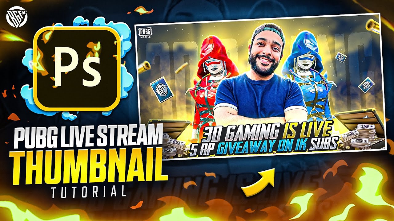 Make This PUBG Live Stream Thumbnail | Photoshop Tutorial | Urdu/Hindi | BOSS GFX