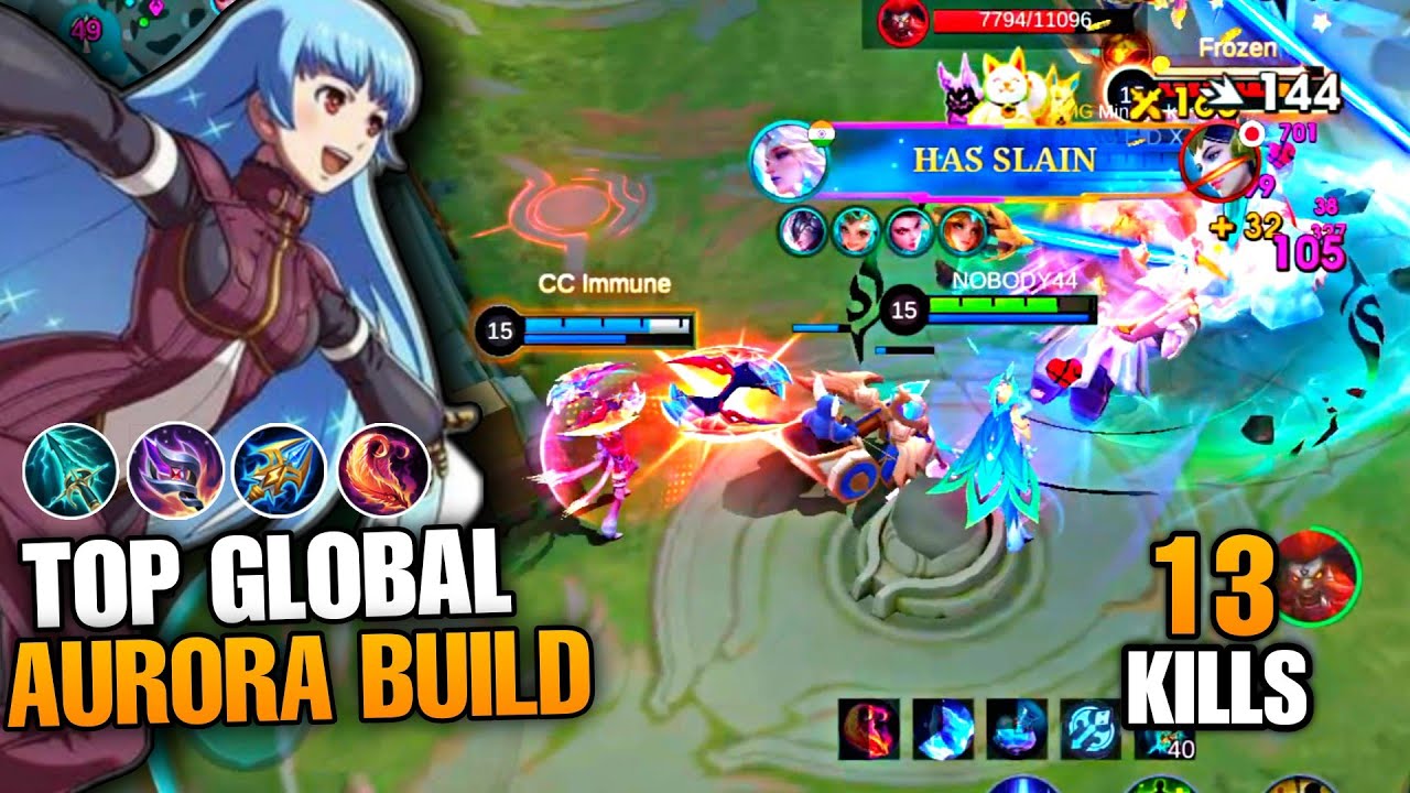 RAGEBAIT GAMEPLAY I AURORA BURST BUILD I MOBA LEGEND GAMEPLAY WITH AURORA I 
