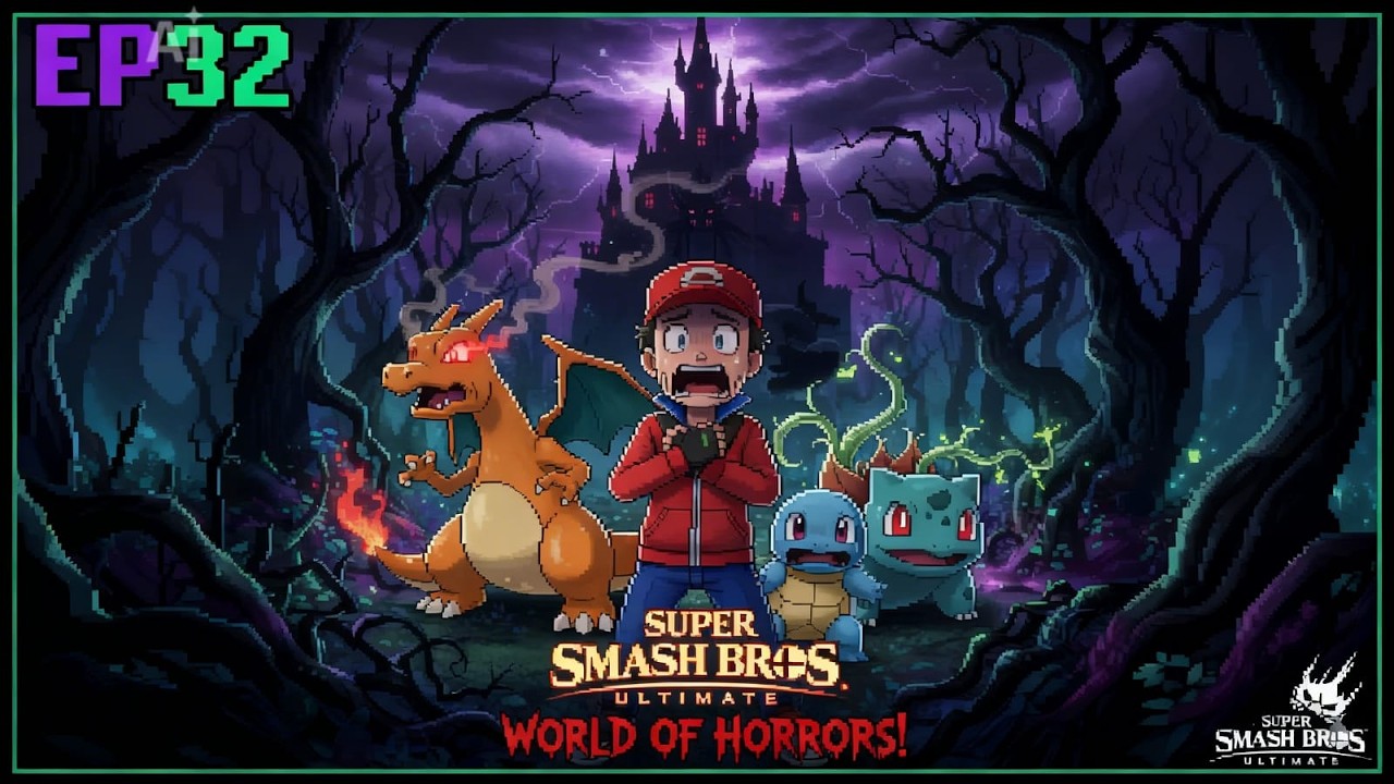 SUPER SMASH BROS ULTIMATE EP.32 – Sobrevivendo ao Mundo Assustador com o Treinador Pokémon! 👻🔥