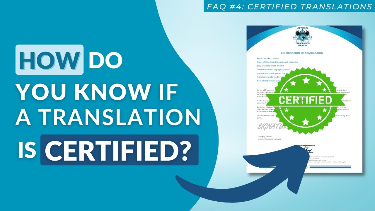 How Do You Know If A Translation Is Certified?