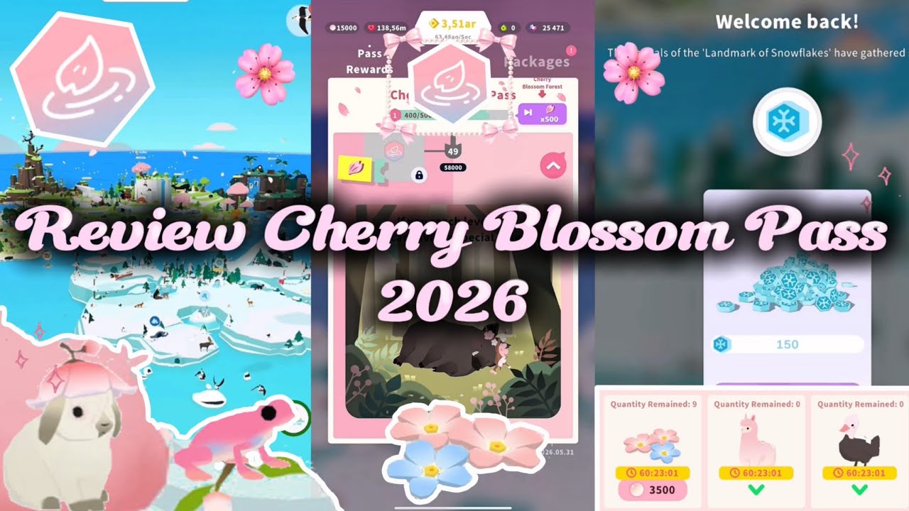 Review Cherry Blossom Pass 🌸 2026 in the &ldquo;Forest island&rdquo;🏝️! New weather, new animals and decorations