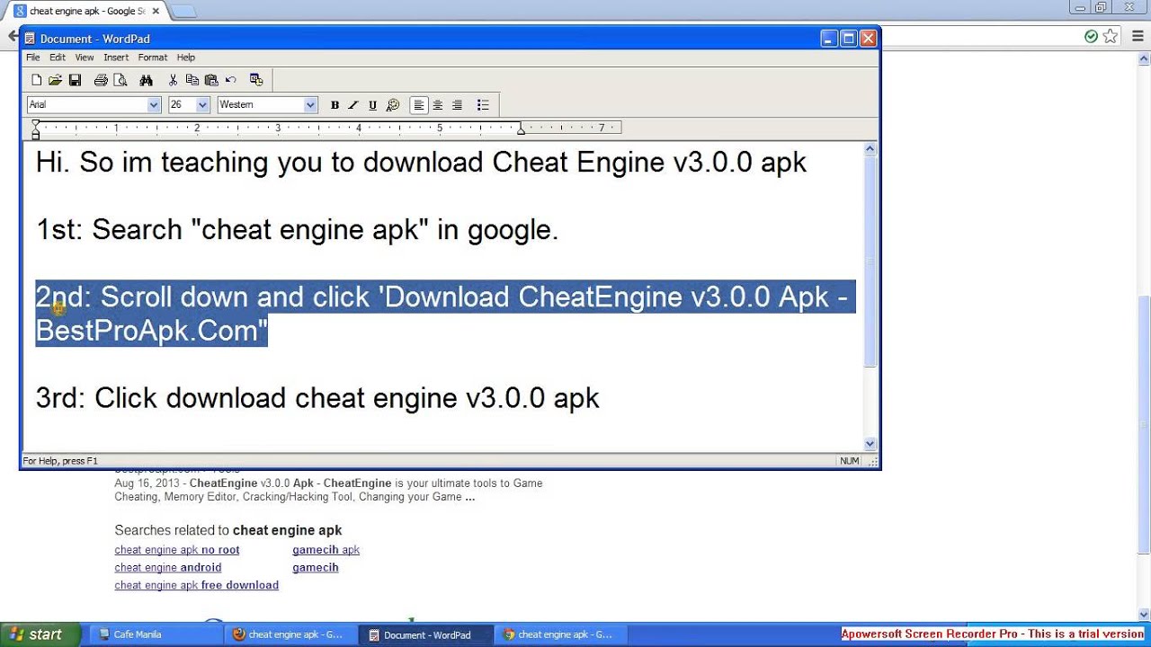 How to download cheat engine v3.0.0 apk