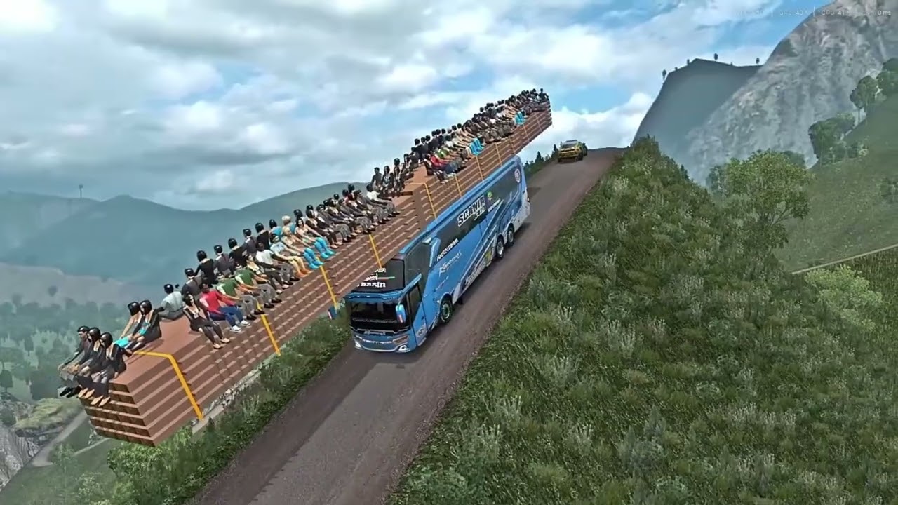 Bus Traveling Above the Clouds | World’s Highest Mountains - Euro Truck Simulator 2