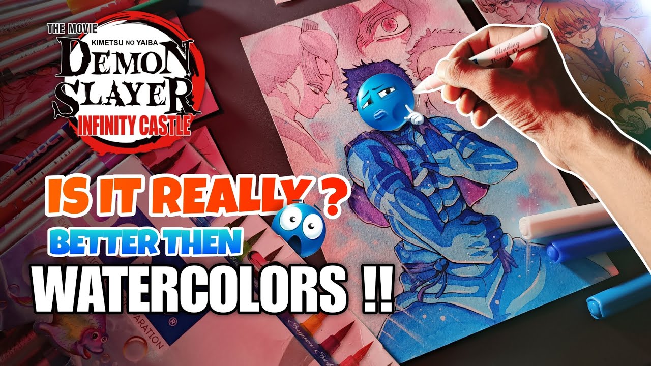 🎨Is it really better than Watercolour? | Akaza Drawing❄️
