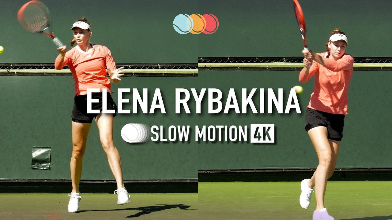 Elena Rybakina  | Forehand and Backhand Slow-motion [4k 120fps]