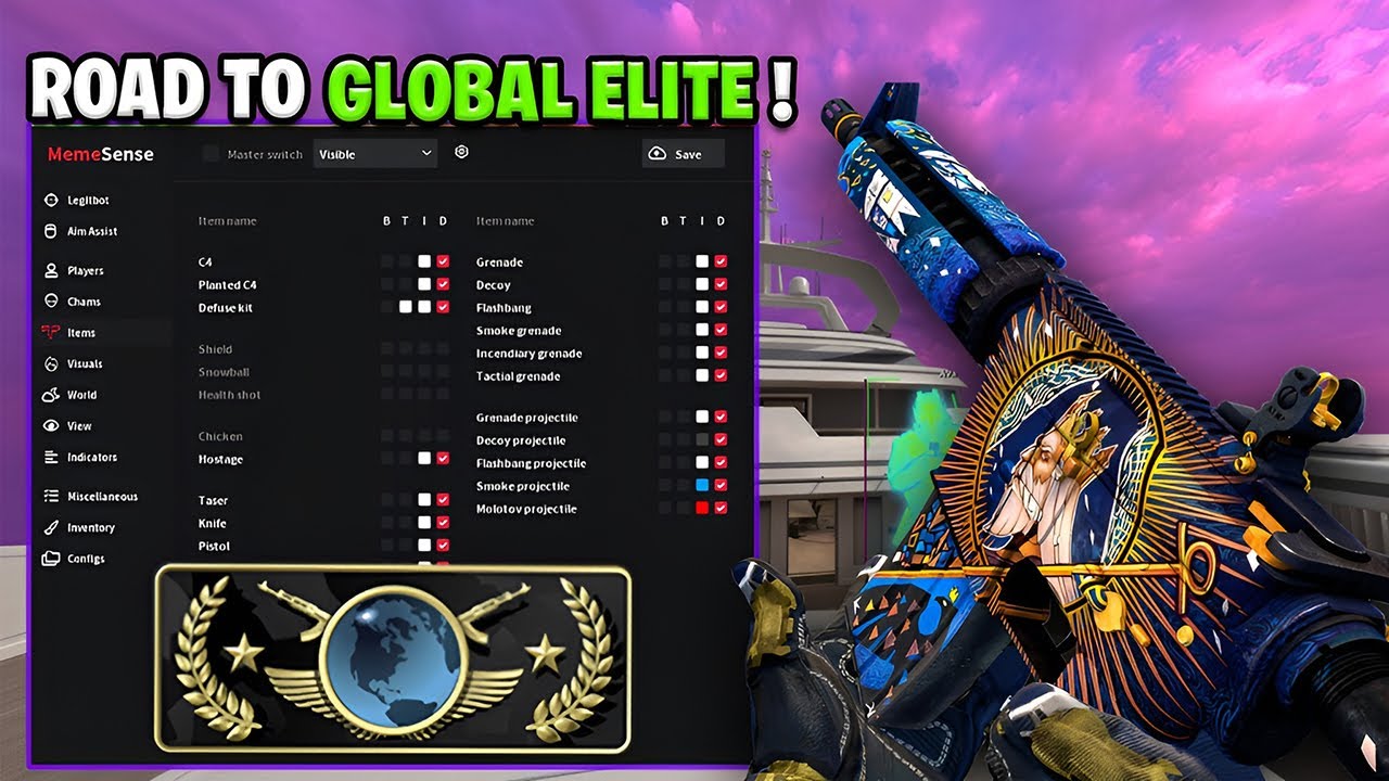 Road To GLOBAL ELITE (ep3) | Closet Cheating NO AIMBOT( ft. memesense.gg)