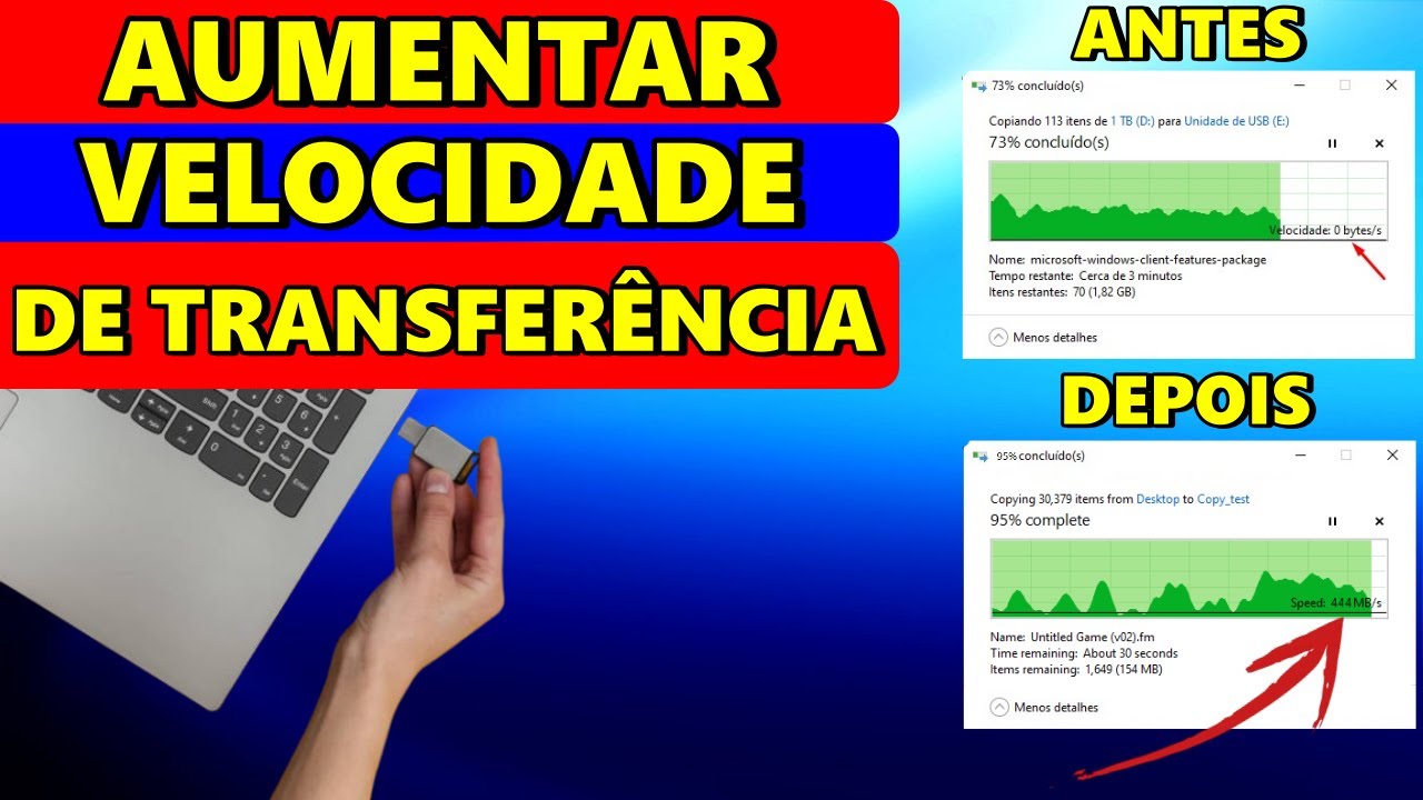 Como Aumentar a Velocidade de Transferência do Pen Drive, SSD e HD!