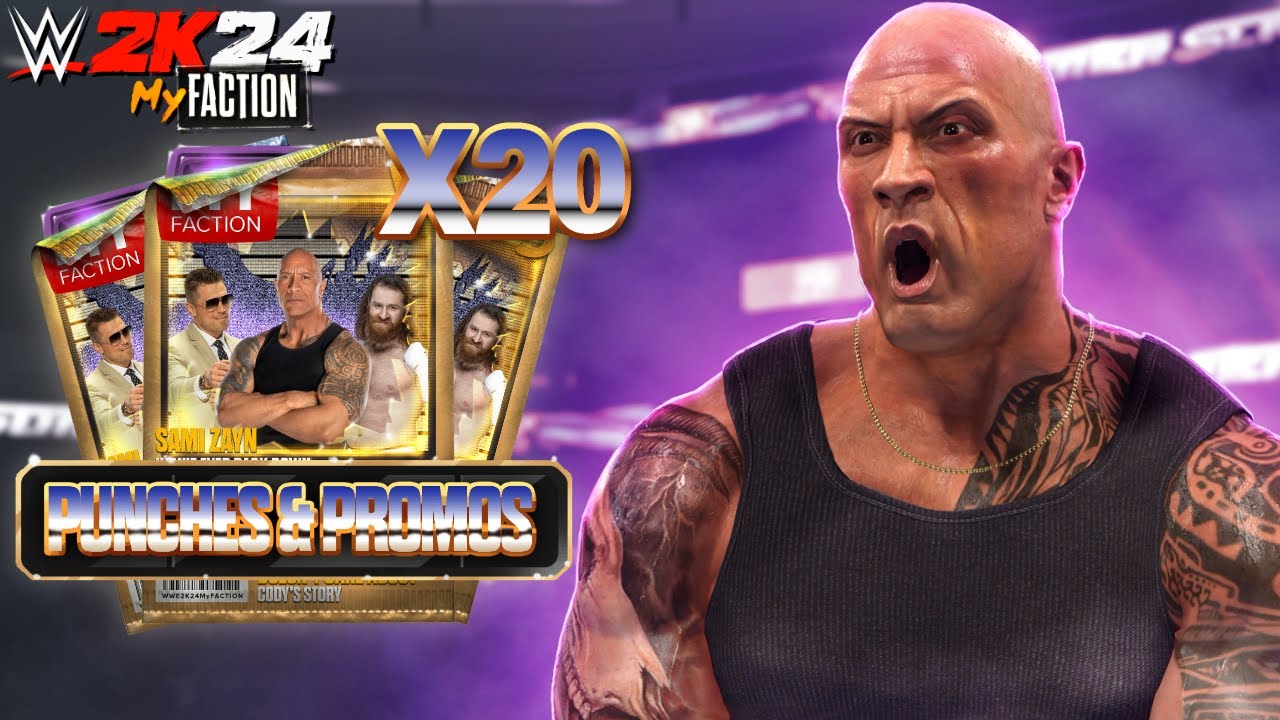 Unboxing 20 Punches & Promos Deluxe Packs! | WWE 2K24 MyFaction Pack Opening