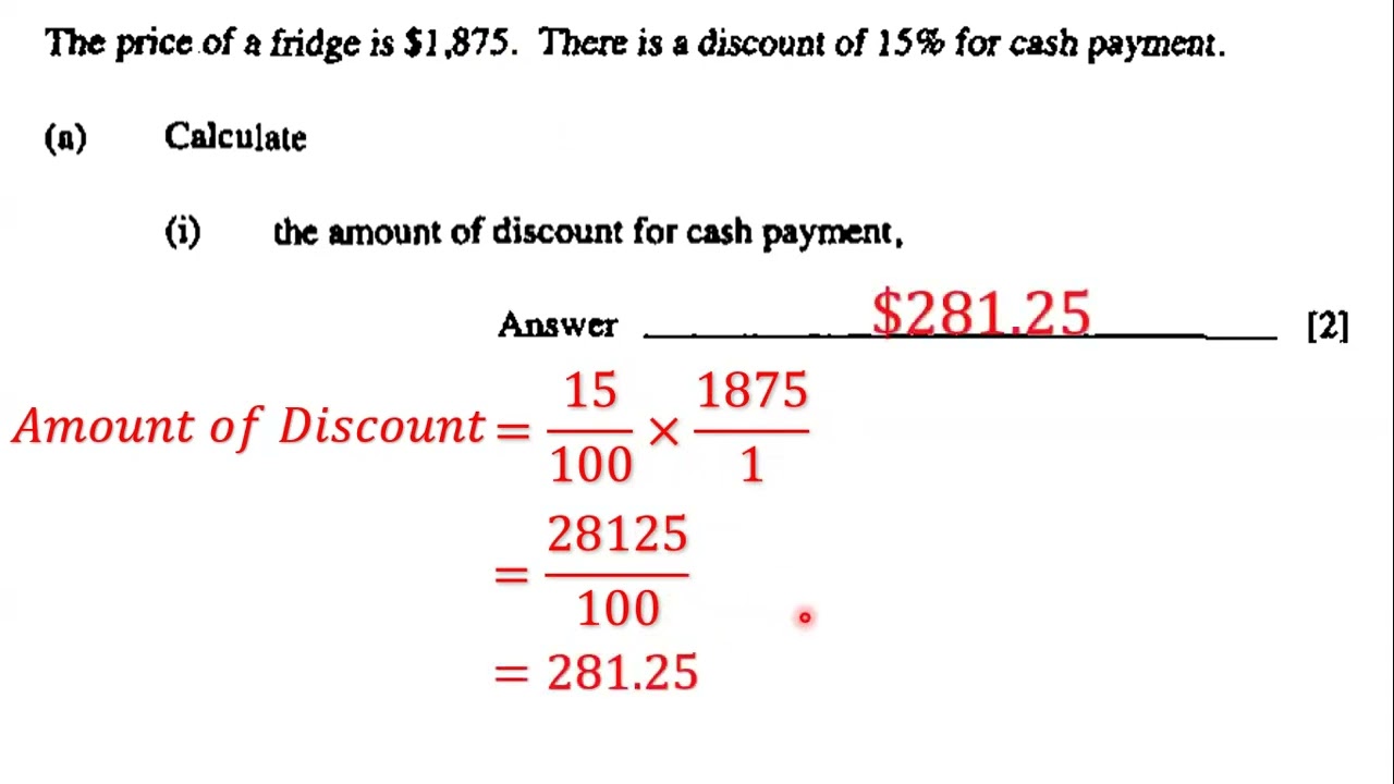 Word Problems: Percentages (VAT, Discount, Percent Savings, Gratuity, Commission) (11)