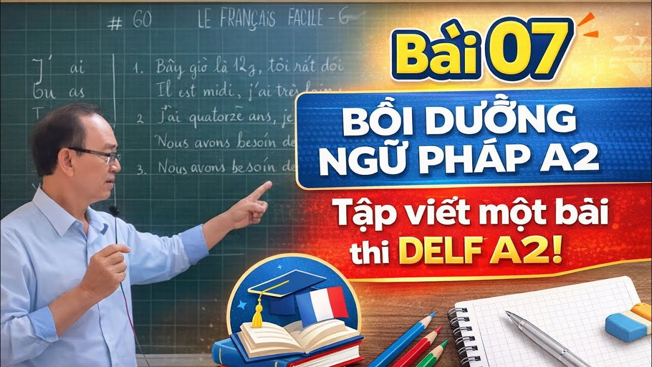 # 07 - Bồi dưỡng ngữ pháp A2 : Tập viết một bài thi DELF A2
