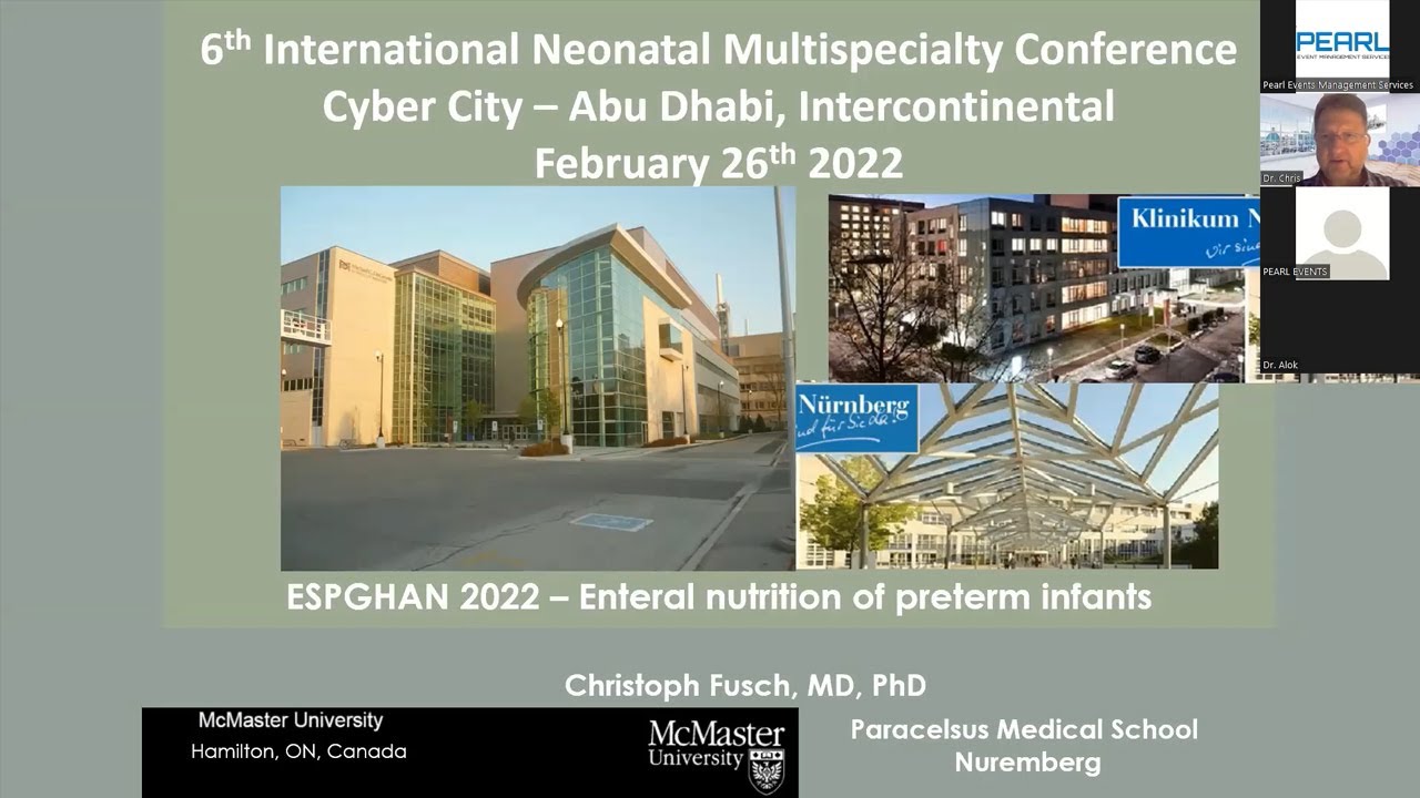Dr. Christoph Fusch - Enteral nutrition of preterm infants