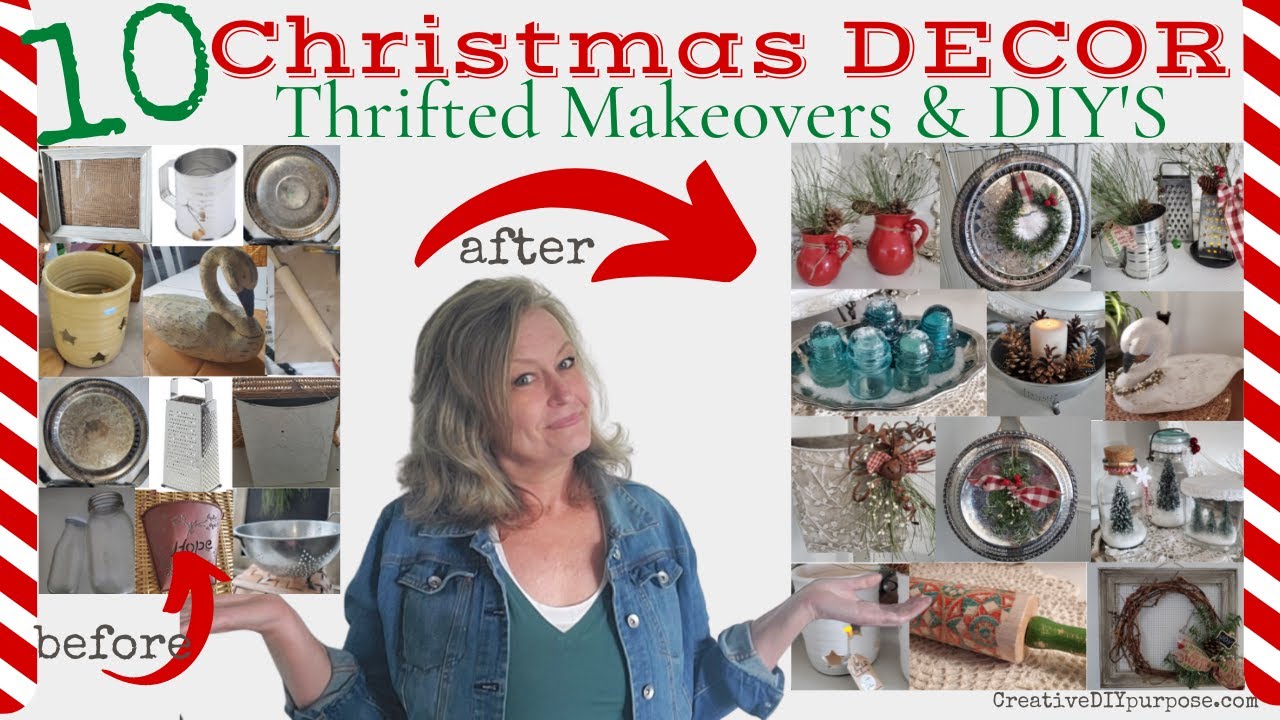 Household Items Into CHRISTMAS DECOR - DIY Upcycled Holiday Home Decor