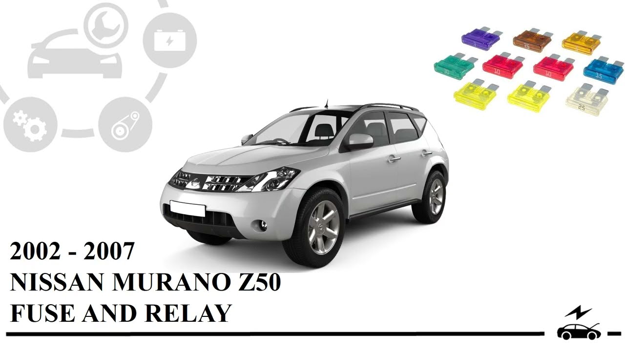 Fuse box diagram Nissan Murano z50 2002 - 2007 relay with assignment and location