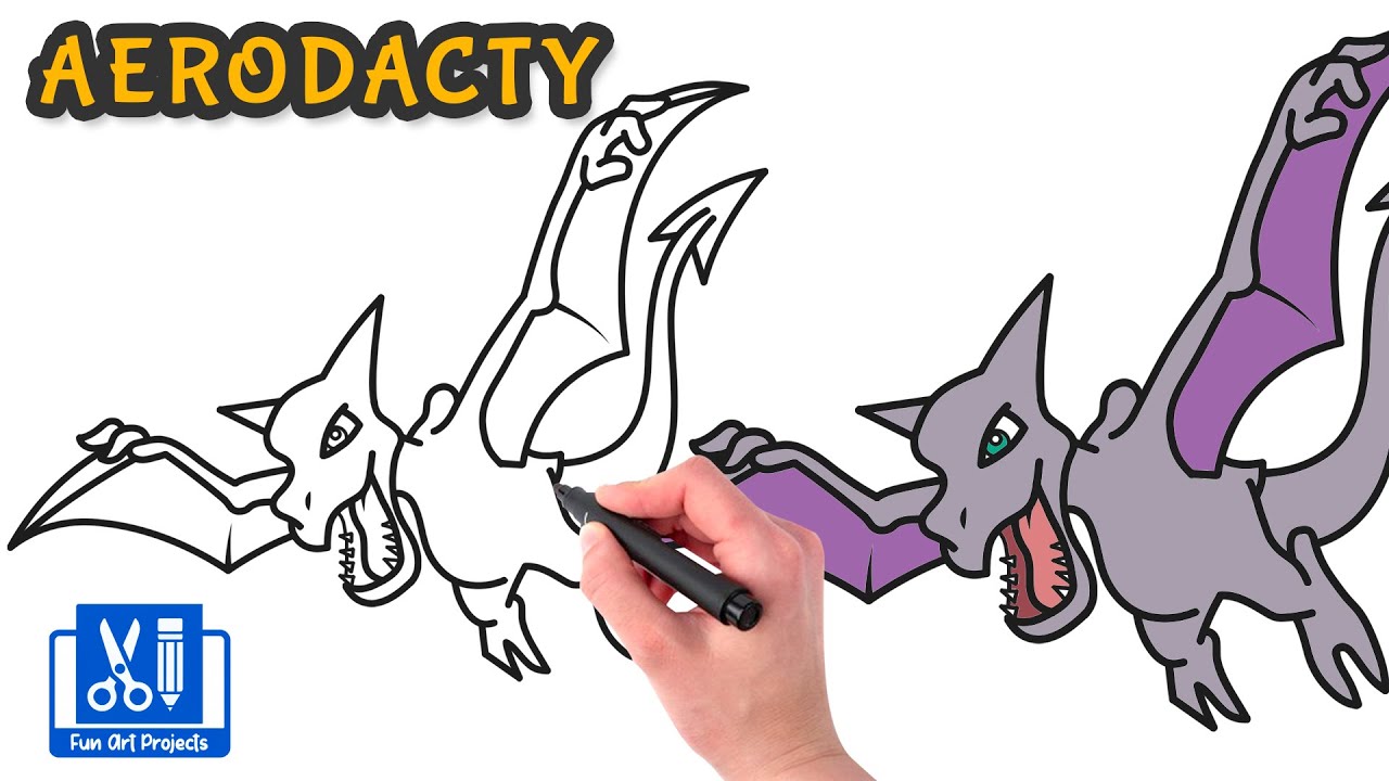 How To Draw Aerodactyl | Draw Pokemon Easy Step By Step