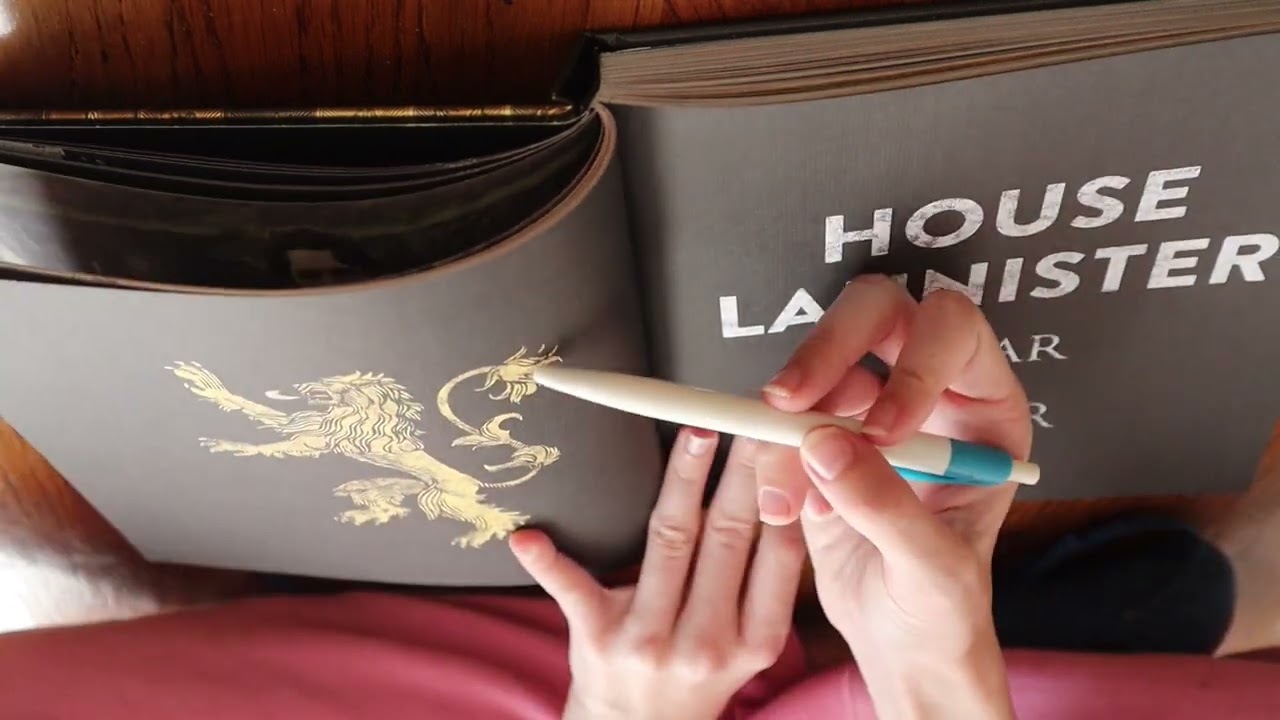 Game of Thrones: The Noble Houses Book Flip Through|ASMR| Whispered, Page Turning, and Tracing