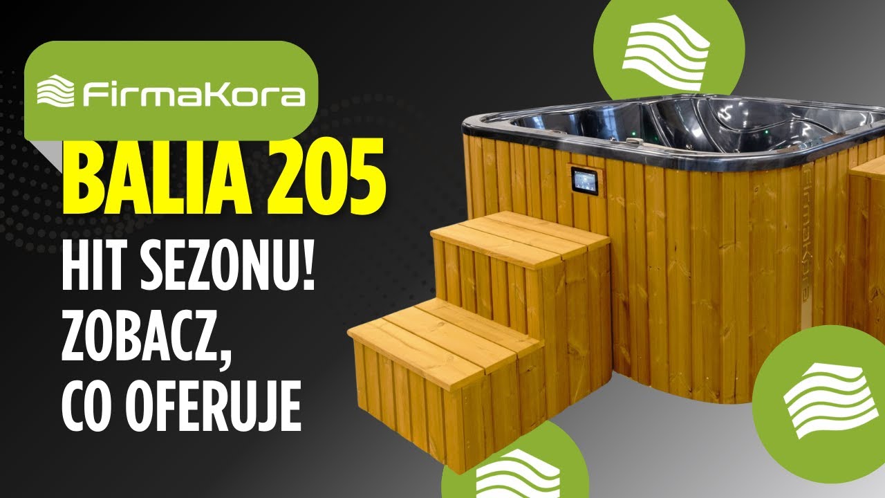 Wanna z hydromasażem, balia akrylowa 205 Wi-Fi, polski producent z Zatora - FirmaKora