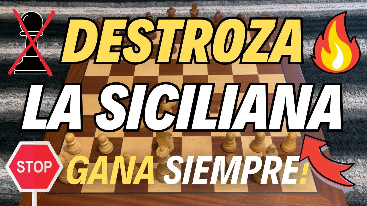 DESTROZA la Defensa SICILIANA🔥😱 (Muy buena)